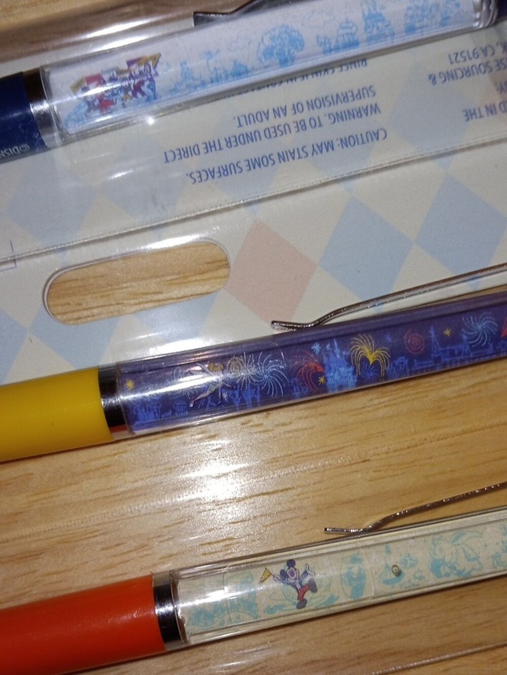 Disney Vault Collection Set of 3 Multicolor Pens (blue, yellow, orange) - Picture 4 of 7